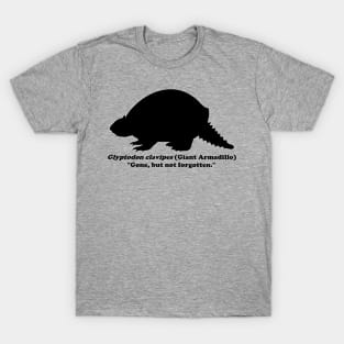 Glyptodon clavipes (Giant Armadillo) Black T-Shirt